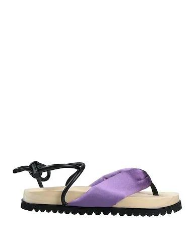 Purple Leather Flip flops
