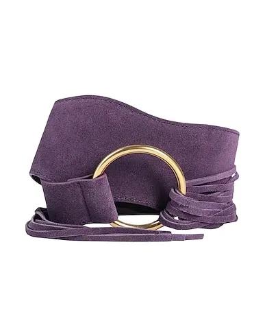 Purple Leather High-waist belt
