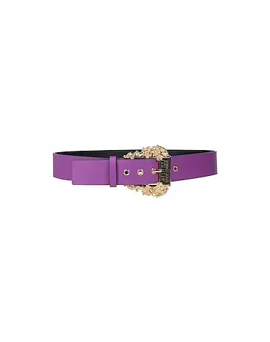 Purple Leather High-waist belt