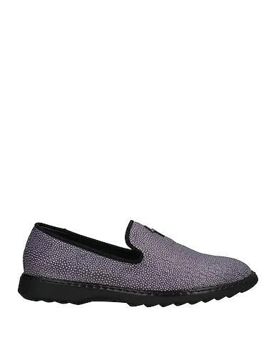 Purple Leather Loafers