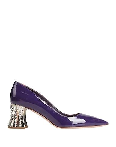 Purple Leather Pump