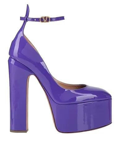 Purple Leather Pump