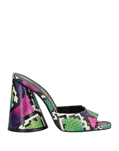 Purple Leather Sandals