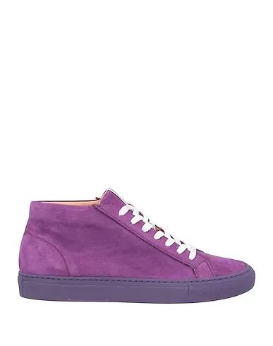 Purple Leather Sneakers