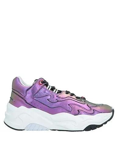 Purple Leather Sneakers