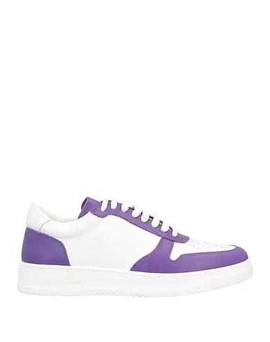 Purple Leather Sneakers