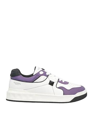 Purple Leather Sneakers