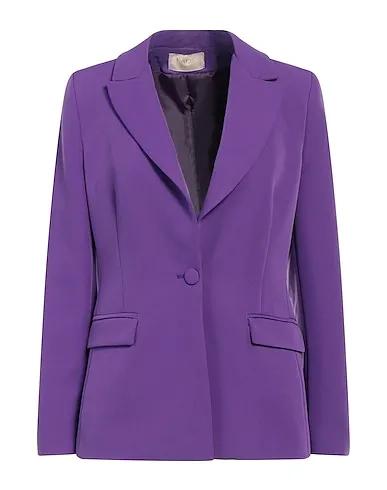 Purple Plain weave Blazer