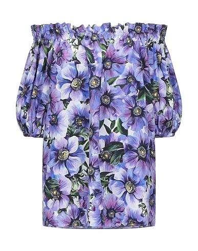 Purple Plain weave Blouse