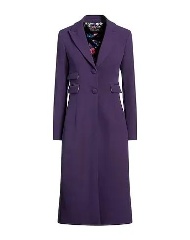 Purple Plain weave Coat