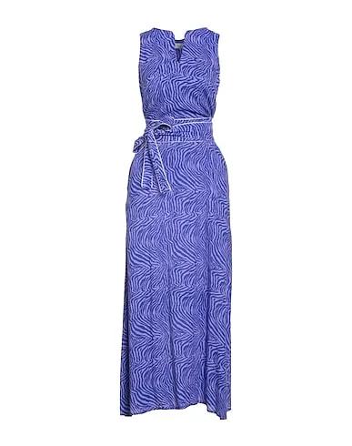 Purple Plain weave Long dress