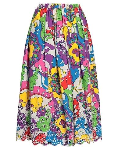 Purple Plain weave Midi skirt
