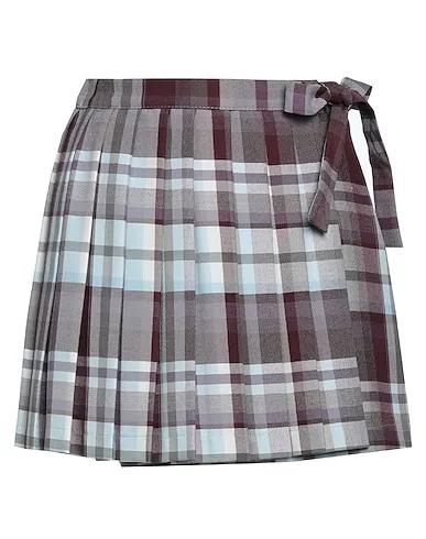 Purple Plain weave Mini skirt