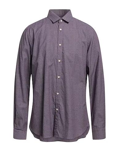 Purple Plain weave Patterned shirt