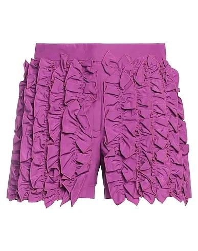 Purple Plain weave Shorts & Bermuda