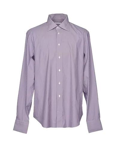 Purple Plain weave Striped shirt