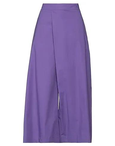 Purple Poplin Casual pants