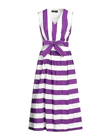 Purple Poplin Midi dress