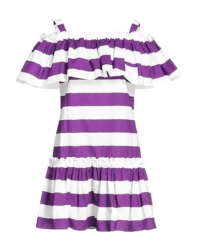 Purple Poplin Short dress