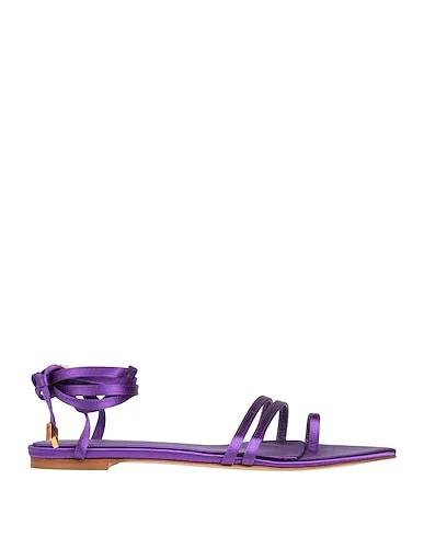 Purple Satin Flip flops