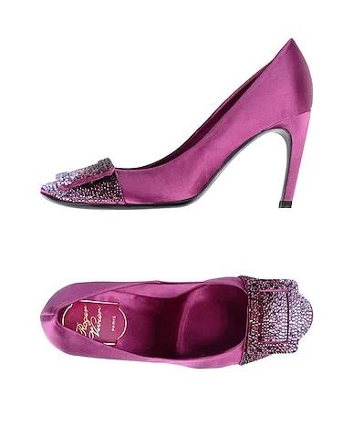 Purple Satin Pump