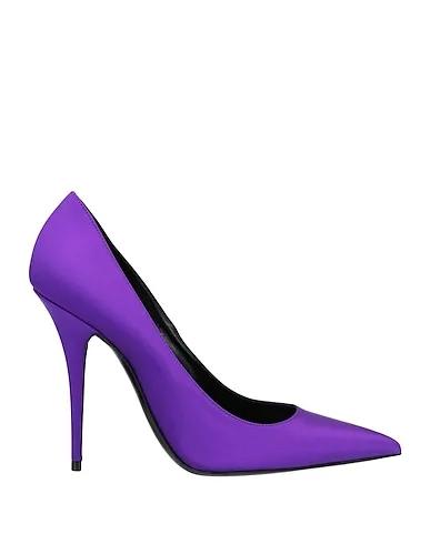 Purple Satin Pump