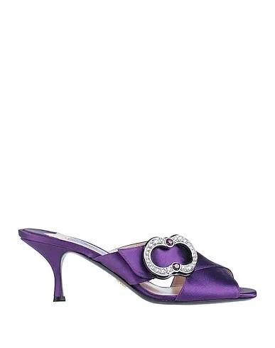 Purple Satin Sandals