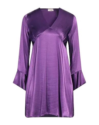Purple Satin Short dress