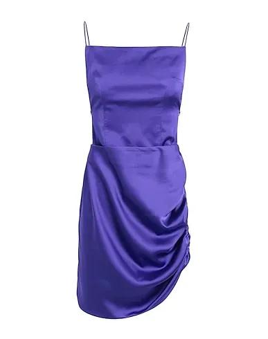 Purple Satin Short dress MINI ABITO IN RASO
