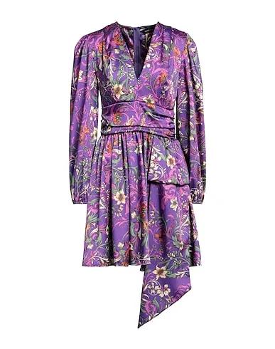 Purple Satin Short dress