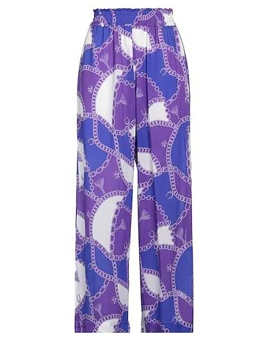 Purple Synthetic fabric Casual pants