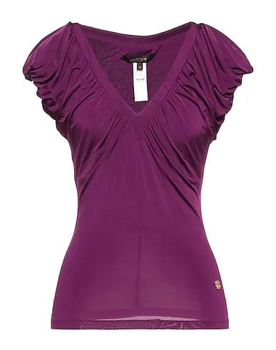 Purple Synthetic fabric T-shirt