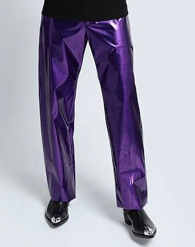 Purple Techno fabric Casual pants