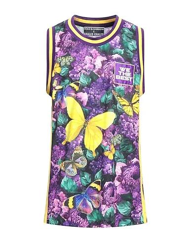 Purple Techno fabric Tank top