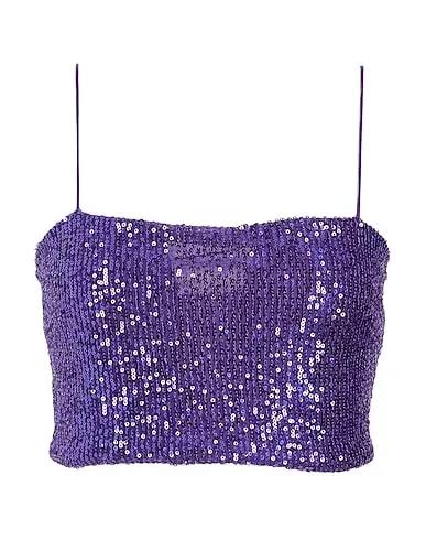 Purple Tulle Crop top SEQUIN CROP TOP
