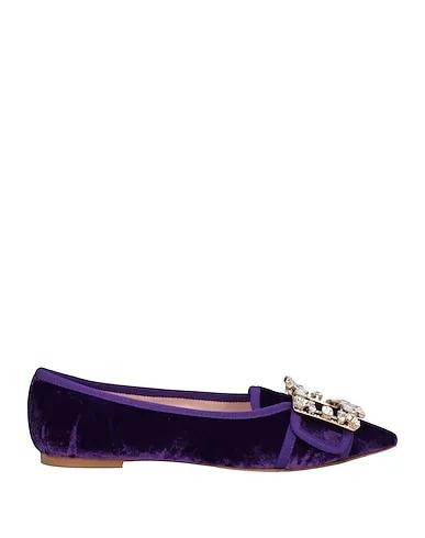 Purple Velvet Loafers
