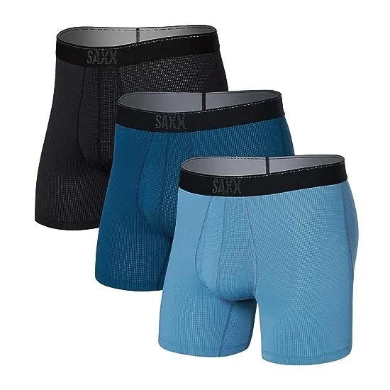 Quest Quick Dry Mesh Boxer Brief Fly 3-Pack