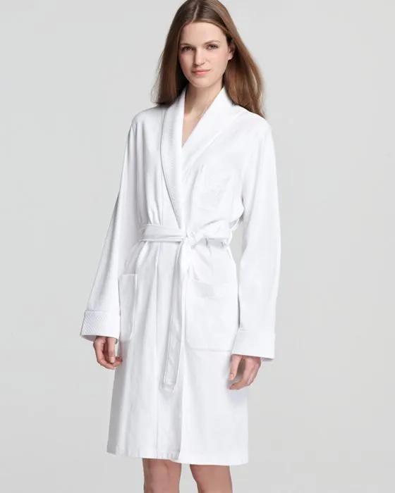 Quilted Collar & Cuffs Short Robe