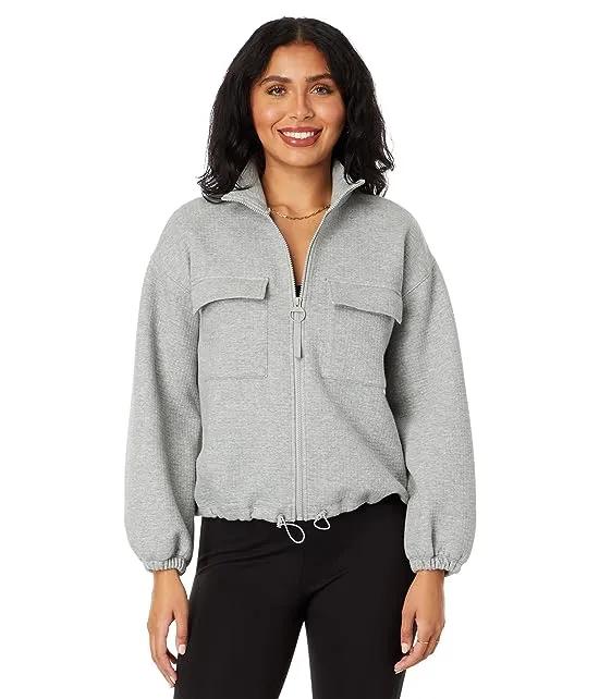 Quilted Jacquard Zip Jacket