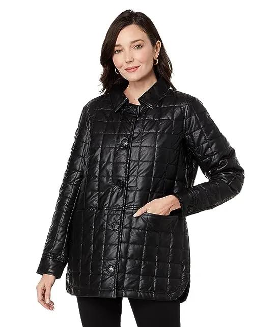 Quilted PU Jacket