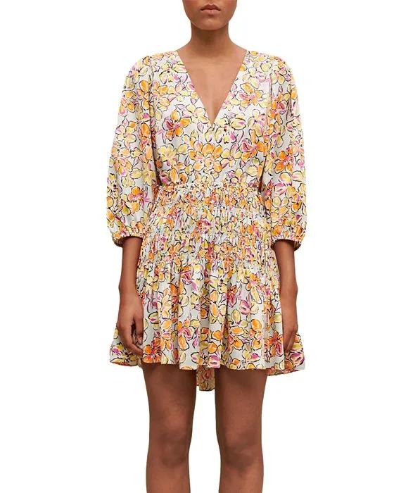 Rawai Flared Open Back Floral Dress