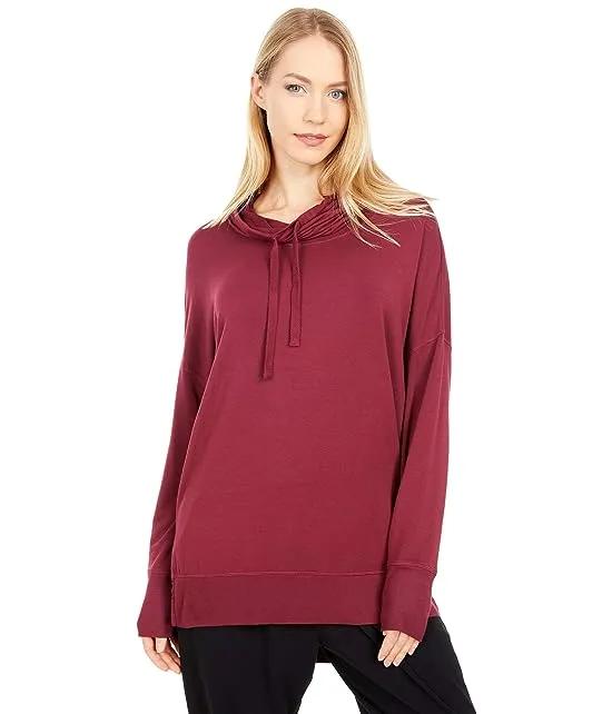 Rayon Terry Funnel Neck Hoodie