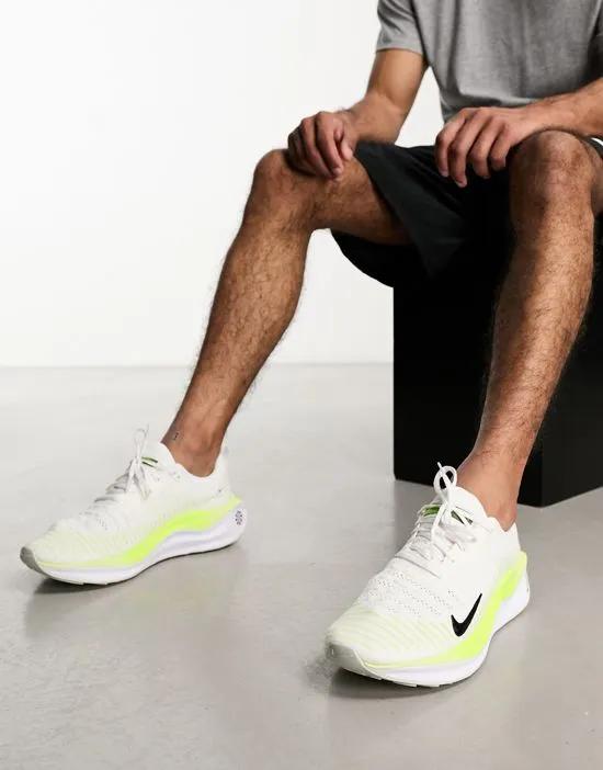 React Infinity Flyknit 4 sneakers in white and yellow
