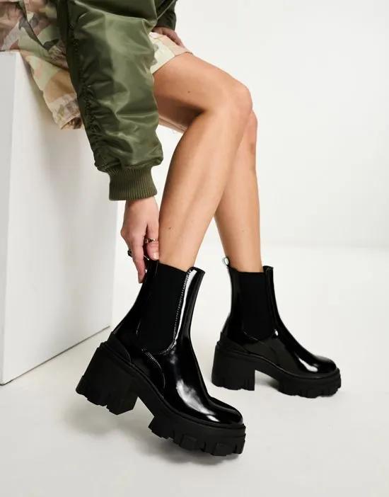 Reality chunky mid-heel Chelsea boots in black