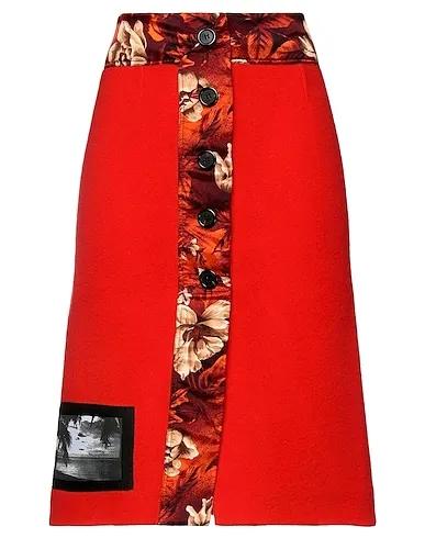 Red Baize Midi skirt