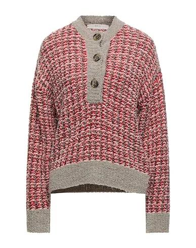 Red Bouclé Sweater