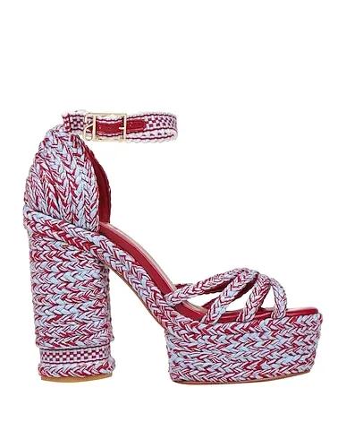 Red Canvas Sandals