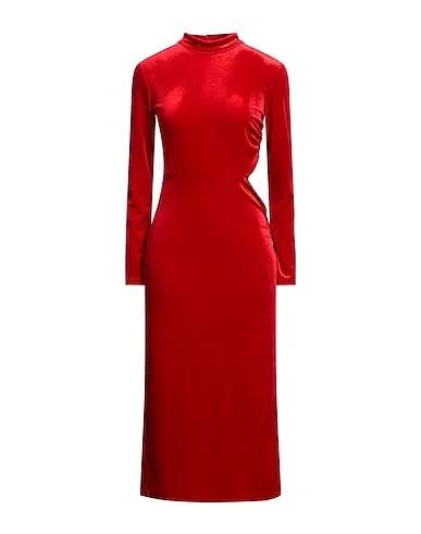 Red Chenille Long dress