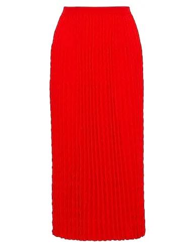 Red Cool wool Midi skirt