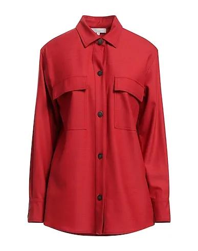 Red Cotton twill Full-length jacket